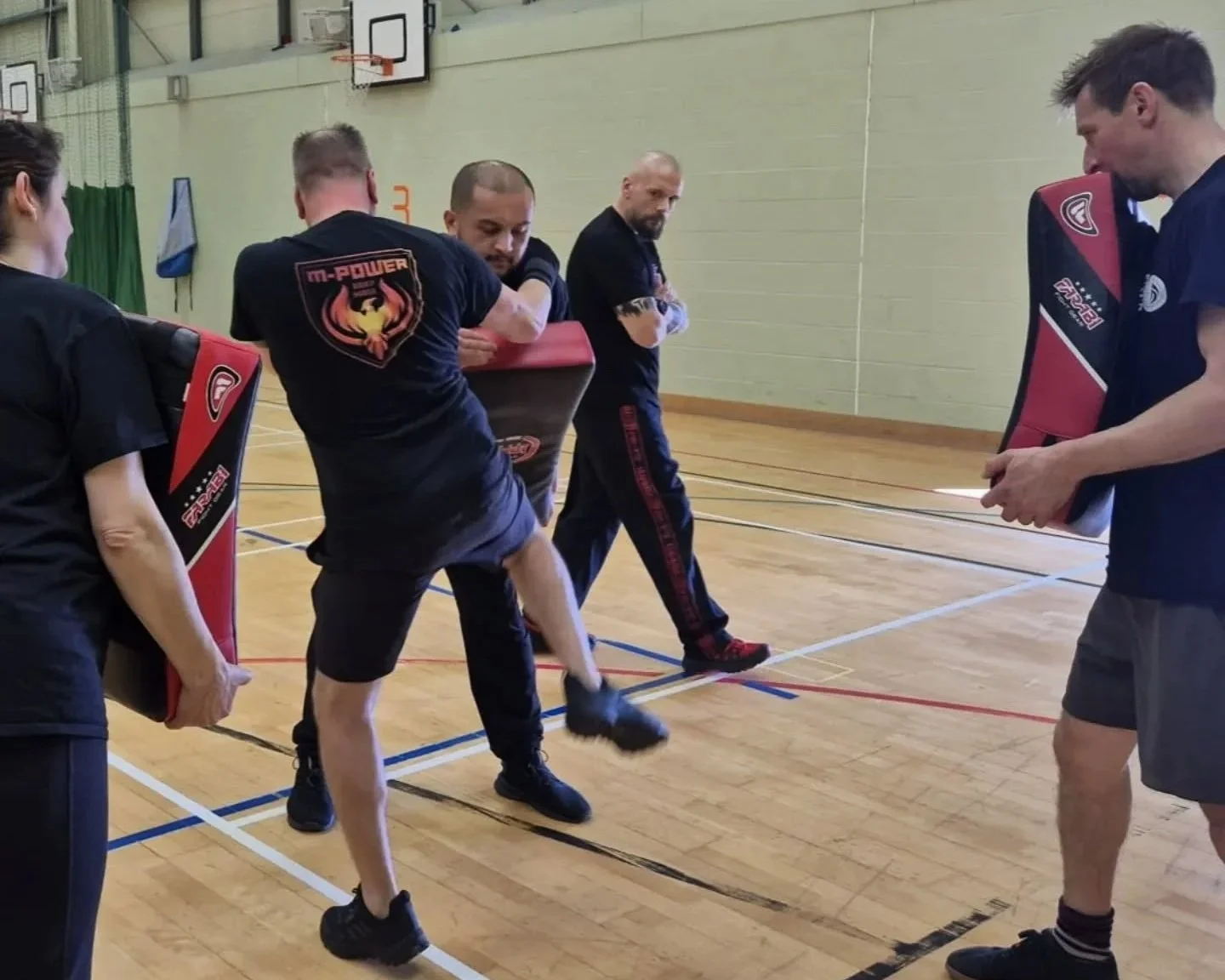 M-Power Krav Maga stress drills at the end of each session.
